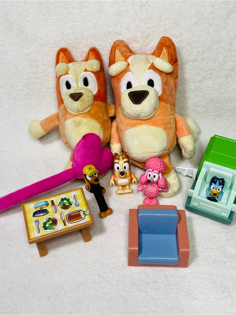 Disney Jr Bluey Bingo Plush Toys Cute Disney Puppy Lovey Plush Toys + Mini Dolls